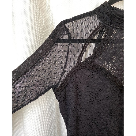 Free People “Karlton” Lace Cut Out Dress in Black - Picture 3 of 7